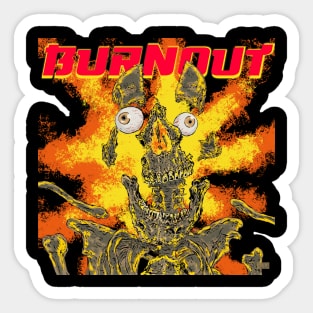 BURNOUT Orange Sticker